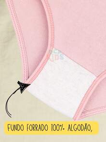 Kit Of 5 Girls' Cotton Panties, Plain Cotton Youth Panties - 彩色 - 查看 4