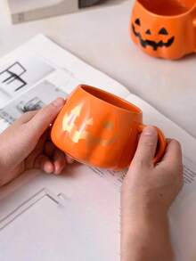 1 cană ceramică de Halloween, potrivită pentru bucătăria de acasă, restaurant, sufragerie, cadou, cană de cafea, cană de apă, cană de ceai, cană pentru băuturi reci, cană, cană izolată, potrivită pentru ceai, cafea, lapte, suc de fructe, nuntă, petrecere, cadou, ziua de naștere