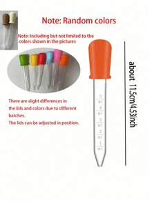 Bộ 6 ống nhỏ giọt, chất liệu silicon, ống nhỏ giọt y tế trong suốt 5ml, dụng cụ nhỏ giọt nhiều màu sắc, ống nhỏ giọt silicon có vạch chia, ống nhỏ giọt đựng tinh chất mỹ phẩm (màu ngẫu nhiên), ống nhỏ giọt bằng nhựa, ống nhỏ giọt chất lỏng, ống nhỏ giọt làm từ chất liệu hỗn hợp silicon và nhựa với đầu hút hình cầu, đồ trang trí Halloween, đồ dùng tiệc Halloween, đồ trang trí Giáng sinh. - Nhiều màu - Xem 6