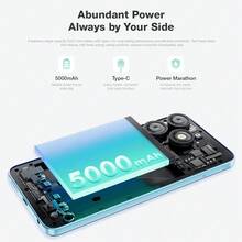 itel A70 256GB+4GB，6.6英寸高清+超窄底框+侧指纹+旗舰复合板外观，5000mAh长续航+Type-C 10W快充 - 藍色 - 查看 7