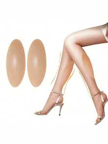 2pcs Ultra-Soft Silicone Leg Shaping Pads ,Adhesive Pad Anti Allergic Soft Silicone Calf Corrector, Skin Friendly, For Crooked Or Thin Skinny Legs,Self-Adhesive, No-Show Design ,Instantly Correct Knock Knees & Support Calves ,Reusable, Comfortable, Discreet - Perfect For Daily Wear !For Outdoor,Sport,Travel,Household,Office,School Summer Cooling,Beach,Travel