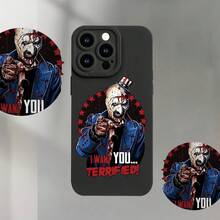 Diseño innovador de sombrero aterrador, funda de teléfono suave con ojos de ángel, superficie mate impresa con UV, proporciona protección de 360 grados, compatible con iPhone 11 a 16 Pro Max, XR, X/XS, 7, 8 Plus, SE y Mini. - Mezcla de colores - Ver 3