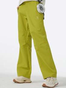 CAMEL CROWN Women's Outdoor Soft Shell Pants, Windproof Waterproof Loose Hiking Trousers - Glaze Green - View 7