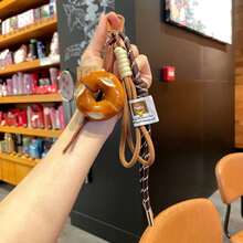 Cute Bread Keychain Autumn Winter Melad Series Cute Bread Pendant School Bag Decoration Key Pendant - Mặt dây chuyền phong cách H2miu - Croissant - Xem 8