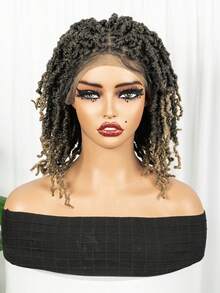 Short Knotless Braided Wigs For Women Box Braid Wig Full Double Lace Bob Braided Lace Wigs