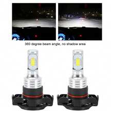 H16/5202 faros antiniebla 2 piezas 80w 3200lm 6000k, faros antiniebla profesionales, alta potencia y brillo, set de 2 piezas, repuesto automotriz eficiente - Negro - Ver 8