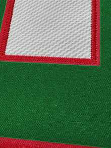 男士冰球服 00 圣诞驯鹿白色 V 领长袖刺绣运动衫冰球服