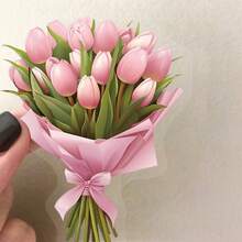 50 件缎面梦幻花朵礼品贴纸 剪贴簿、日记本、笔记本电脑、保险杠、滑板、水瓶、电脑、手机、卡通、安全帽、汽车贴纸和贴花 - 彩色 - 查看 4