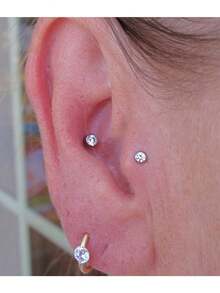 12Pcs Fake Nose Stud Fake Nose Ring Stud Fake Nose Piercing Fake Lip Ring Fake Earrings Stud Silver Gold Fake Cartilage Helix Earring Clip On Earring Hoop Fake Eyebrow Ring Fake Bridge Piercing - Multicolor - View 5