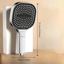 1 pieza Ducha de panel extra grande con 1 cartucho incorporado, cabezal de ducha de alta presión y ahorro de agua con 3 modos de rociado, cabezal de ducha cuadrado de alta presión, diseño de ahorro de agua, boquilla anti-obstrucción