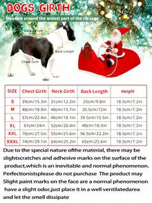 圣诞老人骑乘狗服装,涤纶圣诞宠物服装,卡通主题,适合中大型犬,可调节节日宠物服装 - 舒适的亚克力宠物服装,可机洗,格子节日主题(红色,S 码至 3XL),狗、猫的圣诞服装,圣诞老人骑马服装,圣诞宠物服装驯鹿服装,圣诞宠物用品,小猫的趣味羊毛服装(脸上轻微油漆是正常现象) - 彩色 - 查看 4