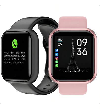 Relógio Smartwatch Android Ios Inteligente D20 Bluetooth Feminino e Masculino Corrida Digital