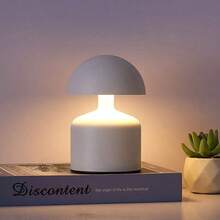 Zazumi 1 件无线触摸 LED 台灯，现代马卡龙蘑菇灯，3 色可调光床头灯，可充电夜灯，适用于卧室、客厅、家居装饰和礼物 - 無線檯燈 - 查看 16