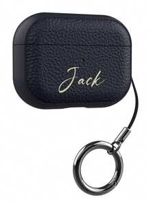 [Personalizowane] Spersonalizowane, luksusowe etui z imieniem i nazwiskiem, kompatybilne z etui na słuchawki TPU 1 2 3 4 Pro 2 Pro 3 z wzorem liczi