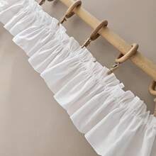 白色加宽服装裙摆、家纺、窗帘、荷叶边装饰布艺辅料