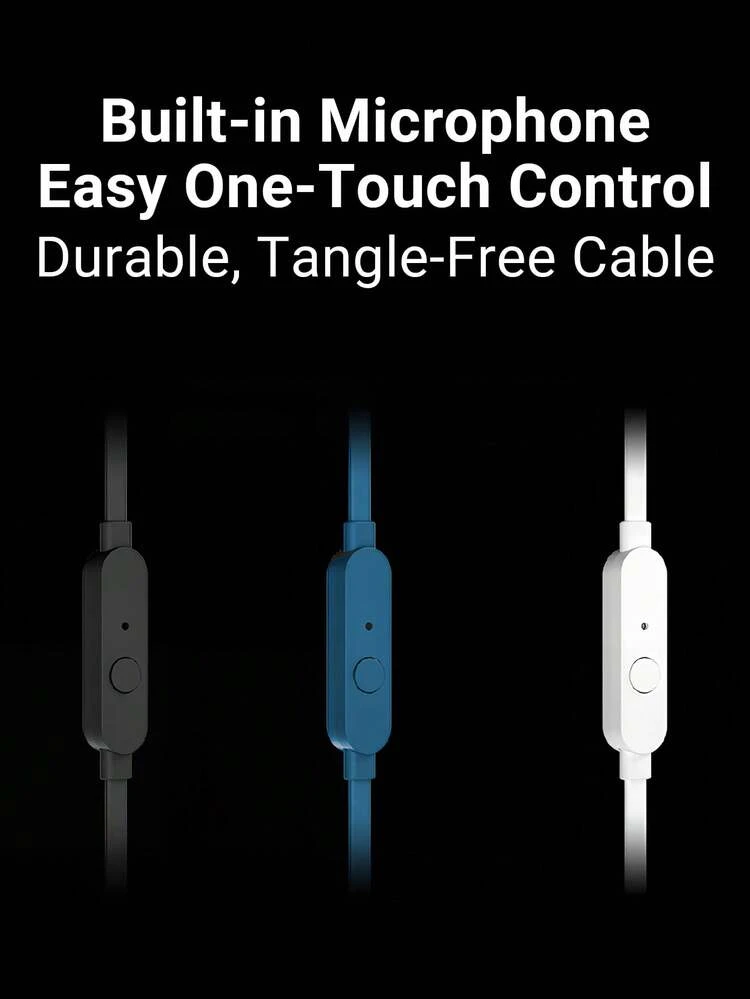 JBL Fone de Ouvido com Fio Tune 110 com Microfone, Cabo Plano Antienrolamento, Graves Potentes, Som Estéreo, Adequado para Jogos de Computador e Esportes, Compatível com Entrada de Fone de Ouvido de 3,5 mm - Branco - Visão 5