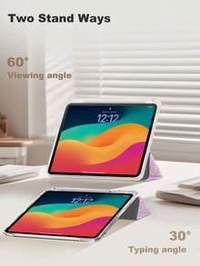 xercxerc Pink Background With White Floral Print And Lace Pattern PU Front TPU Back Case 3-Fold Kickstand Pencil Slot Shockproof Drop-Proof Auto Wake/Sleep Function IPad A16 Case IPad Air 11 Inch Case IPad 9th Generation Case IPad 10th Generation Case IPad 11th Generation Case Fall IPad Case Halloween IPad Case Back To School IPad Case For IPad Pro 12.9/11/10.9 (2025/2024), IPad Air 10.9/10.5, IPad Mini 8.3, Galaxy Tab S10+/S9+/S9/S8+/S8/S7 FE /A9/A8/A7+ - Hồng - Xem 7