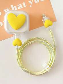 5pcs UK Plug Apple 20W Charger Protective Case Set, Compatible With Apple Foldable 3-Pin Charger Head, 15/16 Data Cable Nan Charger Protector Charger Case Phone Accessories