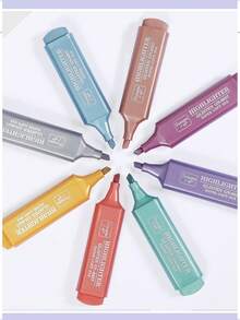 8 Colores Resaltador Metálico Brillante, Bolígrafo con Punta Angulada para Dibujar, Marcador a Base de Agua para Dibujar, Garabatear, Diarios, Marcar Llaves - resaltador metálico - Ver 1