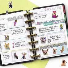 203pcs Realistic Puppy Dog Stickers For Water Bottle, Skateboard, Luggage, Notebook, Phone Case, Guitar, Piano, Room, Wall Decor