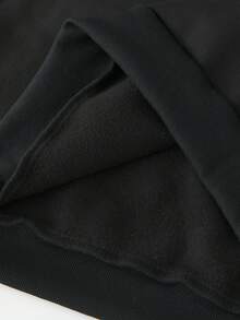 Bộ áo hoodie thu/đông nam | Họa tiết chữ thập | Trang phục thể thao thường ngày thiết yếu - màu đen - Xem 9