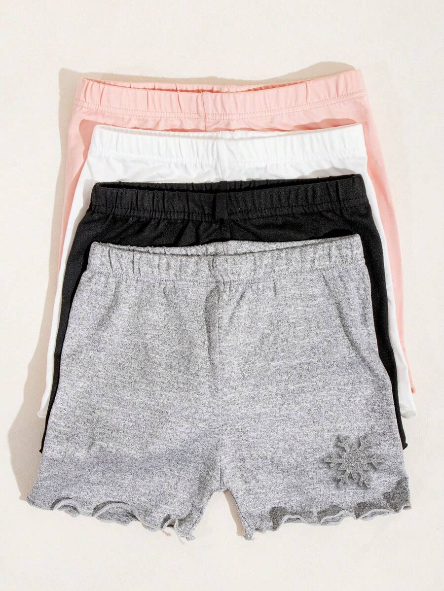 4pcs Girls' Safety Shorts, Lightweight Children's Underwear For Summer