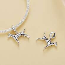 WOSTU 1件925纯银可爱动物宠物吊坠，柯基犬、西施犬、腊肠犬串珠吊坠，适合搭配手链、项链、DIY首饰、礼品 - 彩色 - 查看 7