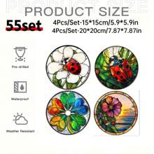 1pc Ladybug Acrylic Sun Catcher, Window Hanging Pendant, Is An Ideal Commemorative Gift For Family, Lovers, Friends, Holiday Decoration, Home Decoration, Mother's Day, Wedding Season Decoration, Birthday Gift, Wall Decoration Art