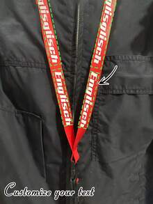 Custom Text ID Badge Lanyard, Personalized ID Badge Holder Strap With Detachable Clasp, Neck Strap Keychain For Keys And Phone, 20.47 Inches/52cm - Multicolor - View 4
