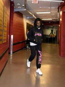 Y2k Hoodies, Men's Hip Hop Spider WebPattern, Graphic Alphabet Print HarajukuVintage Hoodie, Punk Rock Style, LongSleeve Street Wear Top For Both Men AndWomen Oversized Hoodies - 黑色套裝 - 查看 4