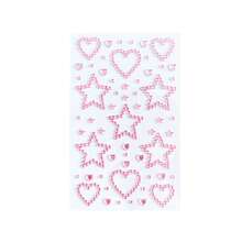 爱心五芒星多色闪亮立体宝石贴纸，适用于化妆、节日派对、Y2K风格音乐节、DIY眼部面部宝石贴纸，适合舞蹈表演、派对、舞台角色扮演、婚礼、假纹身、杂物箱饰品套装/美甲饰品 - 彩色 - 查看 9