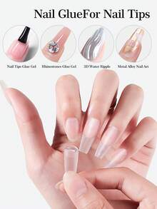 Clear Nail Glue, Need UV Curing, And Long Lasting Nail Gel, Used For DIY Manicure At Home Or As A Gift For Women.