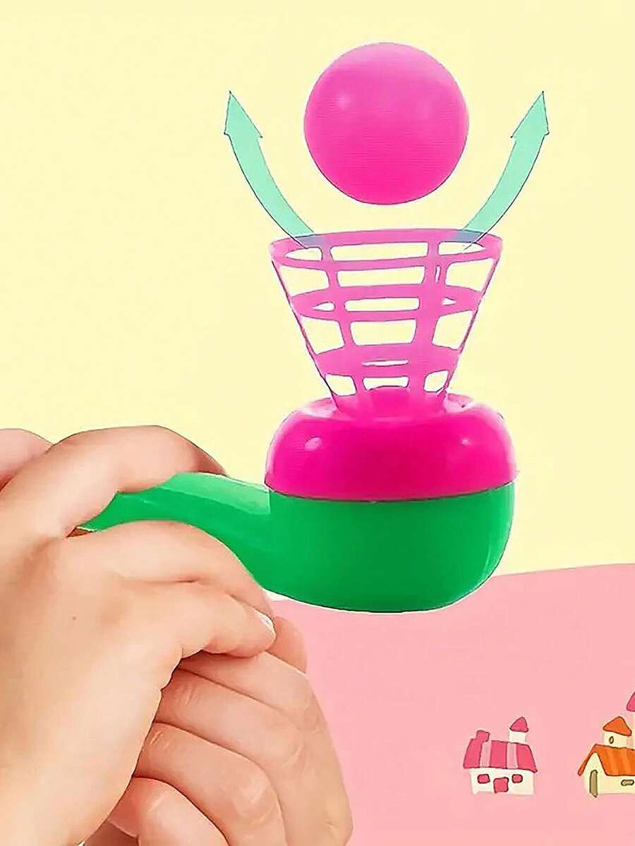 1pc Blow Ball Toy Floating Blow Tube Ball,Party Classic Nostalgic Toy, Magic Hanging Ball - Multicolor - View 1