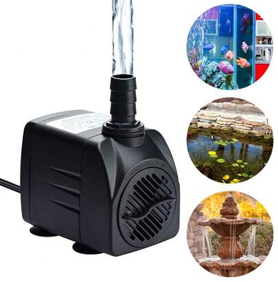Bomba submersível de 25W para fonte de aquário, volume de água de 2,0 metros, 2000 litros/hora, bomba de circulação de água de nível industrial, bomba submersível de circulação adequada para fonte de aquário