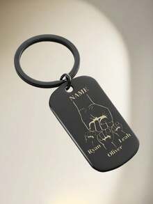 Ayotu Llaveros personalizados con patrón de puño familiar, etiquetas personalizadas para mascotas, colgantes para mochilas, llavero de regalo para maestros para papá, esposo y colegas, regalo del Día del Padre - Multicolor - Ver 18
