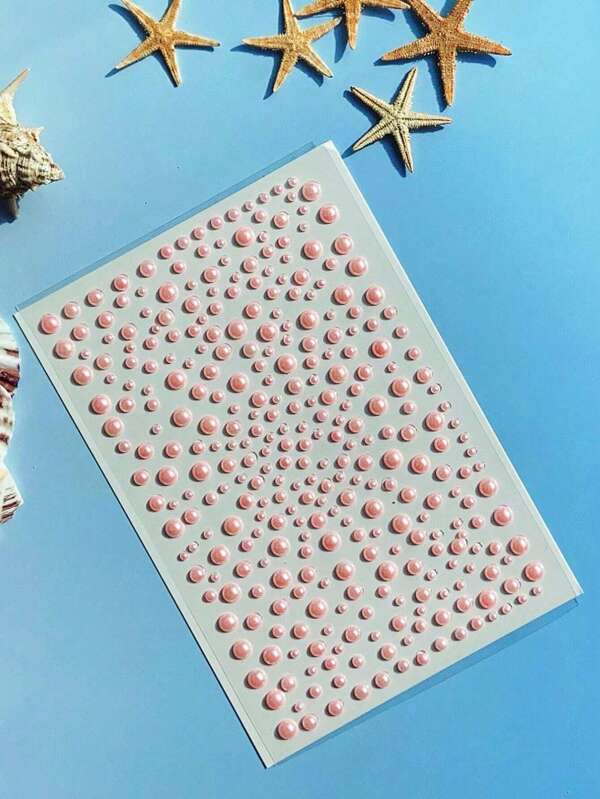 1 Sheet, A Total Of 325 White Pearl And Rhinestone Stickers, Made Of Plastic ABS Material - 3d Stickers For Makeup, Hairstyles, Faces, Nails, Decorations Or Gifts