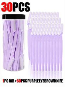 Set de tuns și aparat de ras sprâncene multicolor 70 buc / 50 buc / 30 buc / 20 buc, aparat de tuns și aparat de ras sprâncene, instrument de exfoliere și îndepărtare a părului, set de tuns pentru corp și aparat de ras pentru față și sprâncene, lamă cu mâner lung cu carcasă de protecție de precizie, aparat de tuns sprâncene multifuncțional pentru bikini sau călătorii, machiaj, ieftin, decor cameră, toaletă, călătorii, dormitor, accesorii machiaj, aparat de ras sprâncene, ieftin, cadouri pentru șosete, machiaj, instrumente machiaj, articole ieftine, cadouri, cadouri pentru femei, cadouri de Crăciun - Roz - Vizualizare 23