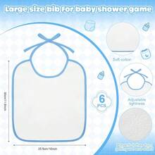 D6 Sets Bottle Chug Baby Shower Games Juegos Para Plastic Baby Bottles Bibs Hat Disposable Diapers Gender Reveal Games Baby Changing Diaper Race Game Decoration Blue 7001 - 藍色 - 查看 3