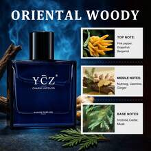 YCZ YCZ Midnight Navy Men's Perfume, Long-Lasting Essence Spray, Men's Edition. 1.7 Oz (50 Ml). Long-Lasting Essence Spray, Men's Edition. Top Notes: Pink Pepper, Grapefruit, Bergamot. Middle Notes: Jasmine, Ginger. Base Notes: Incense, Cedar, Musk. This Makes It An Ideal Gift For Men-A Collectible-Grade Perfume Suitable For Family Use, Helping You Enjoy A Peaceful Night's Sleep. - Màu xanh lam - Xem 2