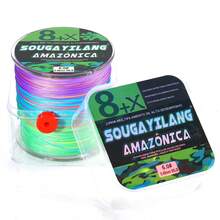 SOUGAYILANG 8股PE编织钓线，300米/328码，多色，耐用钓线。强韧耐用的8股编织钓线，300米/328码，拉力15-120磅，迷彩图案，耐用聚乙烯材质，适用于主线和海水垂钓。 - 彩色 - 查看 17