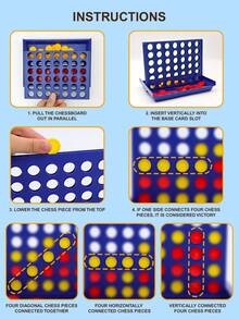 3D Connect Four Game - Vertical 4 In A Row Strategy Board Game For Family, Kids & Adults (Brain Teaser Gift),Perfect For Halloween, Christmas, Mother's Day, Back-To-School Season, Thanksgiving - Multicolor - View 6