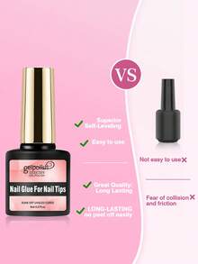 Clear Nail Glue, Need UV Curing, And Long Lasting Nail Gel, Used For DIY Manicure At Home Or As A Gift For Women.