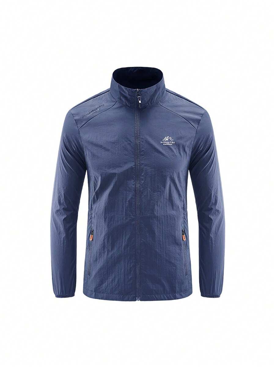 Men's UV+ Sun Protection Jacket - Breathable, Waterproof And Ultra Lightweight For Outdoor Sports - Navy Blue - View 1