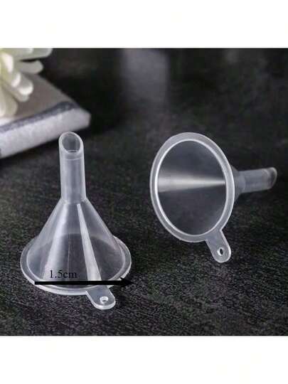 3件/5件/10件/20件/50件液体灌装漏斗，化妆品迷你小直径透明可再填充分配器，化妆乳液香水灌装工具，适用于瓶子，化妆品和实验室用多用途小漏斗