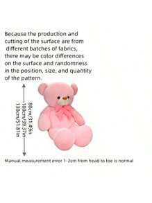 毕业季毛绒泰迪熊玩偶，3种颜色可选，大号柔软填充泰迪熊，卡通造型，多场合礼物，房间装饰，生日派对礼物，新年礼物，送给家人和朋友，家居装饰 - 彩色 - 查看 3