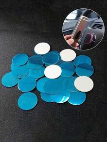 5个装电镀铁片手机支架配件直径40mm带膜无胶通用各种手机支架 - 銀色 - 查看 9