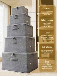 Foldable Storage Box With Zipper Lid, Handled Storage Cube Basket, Closet Clothes Organizer Container - Multicolor - View 10