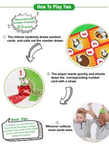 1 Set Frog Tongue Toy, Supports 2-4 Player Interaction, Includes Frog Mouth Lizard Mask, Greedy Chameleon Musical Instrument Creative Props, Wedding Blow Card Board Game, Wedding Toys And Annual Party Interactive Props, Team Building And Expansion Activity Supplies, Fun Masks. - Multicolor - View 7