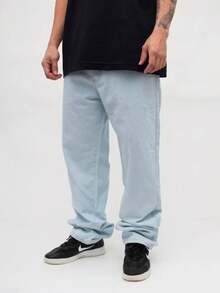 Balao Straight Baggy Jeans, Light And Dark, Skate Style - 淺色水洗藍 - 查看 3