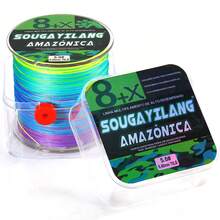 SOUGAYILANG 8股PE编织钓线，300米/328码，多色，耐用钓线。强韧耐用的8股编织钓线，300米/328码，拉力15-120磅，迷彩图案，耐用聚乙烯材质，适用于主线和海水垂钓。 - 彩色 - 查看 27